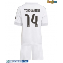 Maglie da calcio Real Madrid Aurelien Tchouameni #14 Prima Maglia Bambino 2025-26 Manica Corta + Pantaloni corti)
